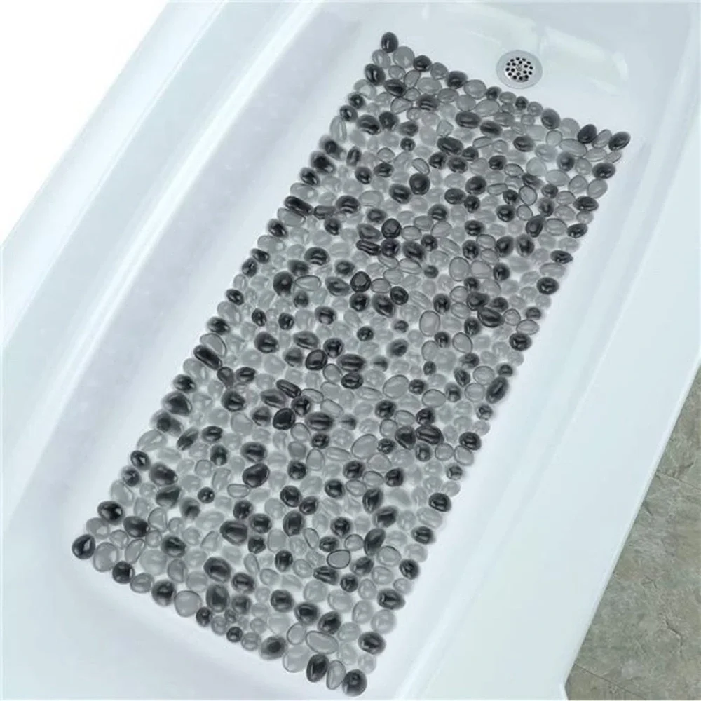SlipX Solutions Extra Long Deep Foot Massager Bath Tub & Shower Mat 38x17